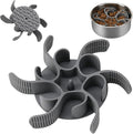 R0BTECH Dog Slow Feeder Bowls Silicone Spiral Pet Food Feeder Insert to Slow Down Eating for Large Medium Small Breed Dogs Perfect with Stainless Steel Glass Ceramic Pet Bowls (Grey)