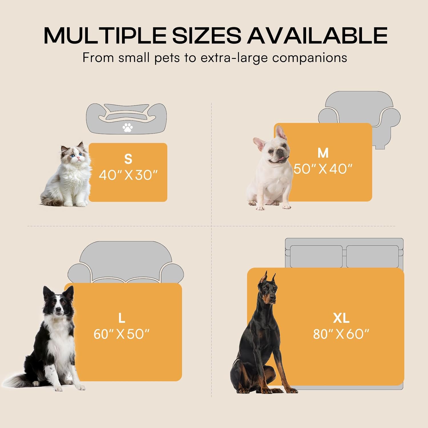 R0BTECH Large Waterproof Dog Blanket for Pet Washable Liquid Proof Bed Intimacy Protection Shaggy Plush Calming Long Faux Fur Couch Cover Calming Cat Throw Blankets, Tie-dye Grey, 50" x 60"