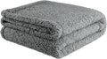 R0BTECH  Dog Blanket Soft Dog Blankets for Large Dogs Puppy Essentials Washable Sherpa Fleece Cat Blanket 32x40 Inches for Bed Furniture Couch Sofa (Medium, Grey)