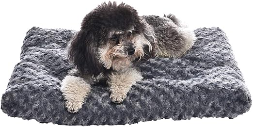 R0BTECH Basics Washable Cat and Dog Bed and Crate Pad, Indoor, Easy to Clean, 23" x 18" x 2.5", Gray