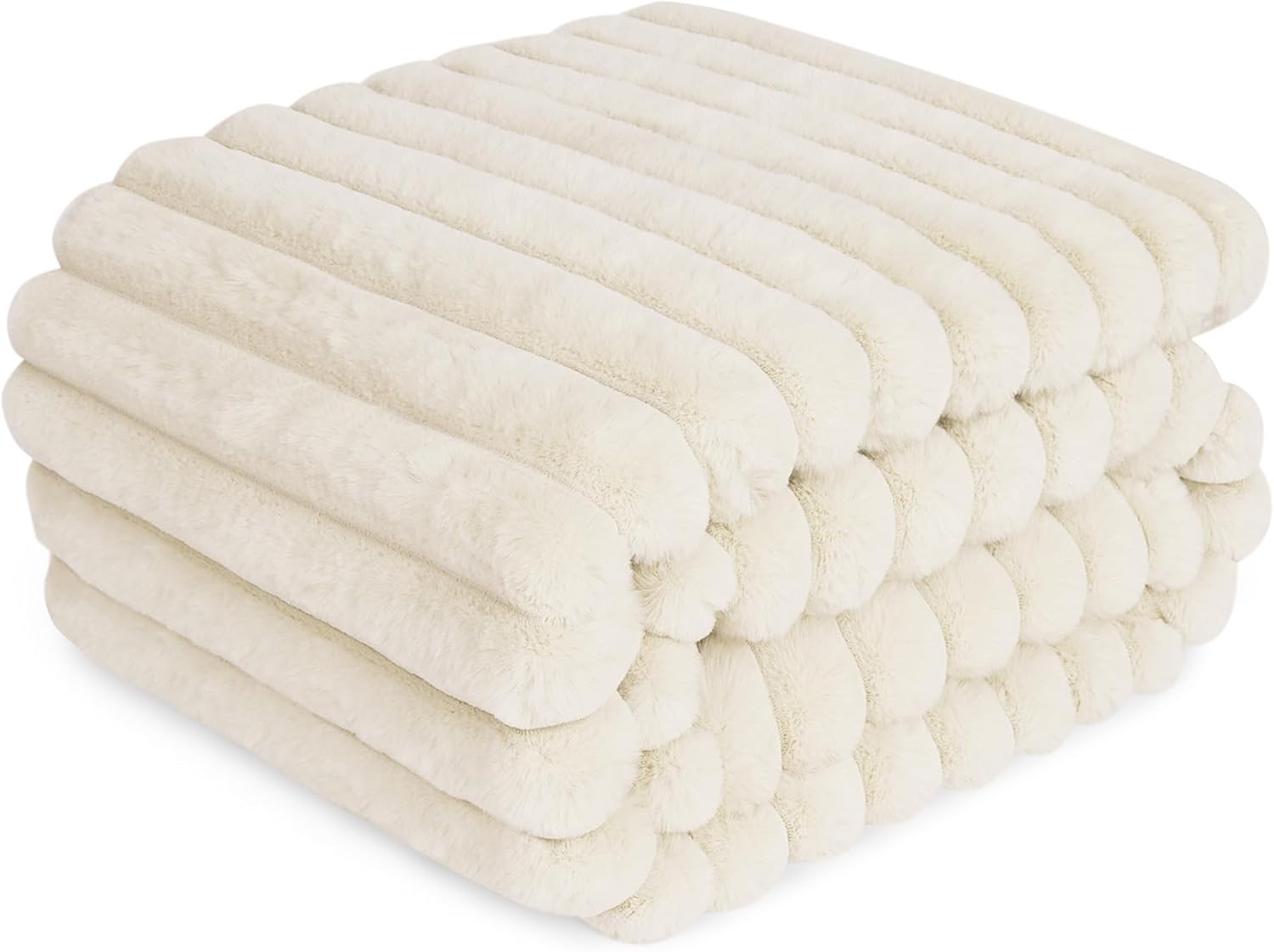 R0BTECH Waterproof Pet Blanket for Large Dogs & Cats - Reversible Calming Plush, Washable Furniture Cover for Couch, Bed, Car Seat, Blocks Leaks, Stains & Pet Fur (Cream, 30"x40")