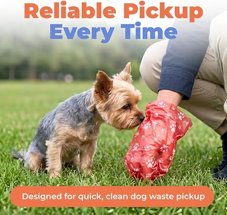 R0BTECH Best Pet Supplies Dog Poop Bags for Waste Refuse Cleanup, Doggy Roll Replacements for Outdoor Puppy Walking and Travel, Leak Proof and Tear Resistant, Thick Plastic - Assorted, 300 Bags