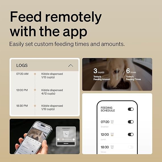 R0BTECH Automatic Cat Feeder with Camera, 1080P HD & Night Vision, 5GHz/2.4GHz WiFi & Cam Smart Pet Feeder with App Control, 2-Way Audio, Motion Alerts for Cats & Dogs, Stainless Steel Single Tray