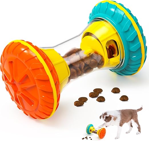 R0BTECH Interactive Dog Toys, Dog Puzzle Toys for Smart, Dog Enrichment Toy to Keep Them Busy, Treat Dispensing Toy Slow Puzzles Feeder, Yellow