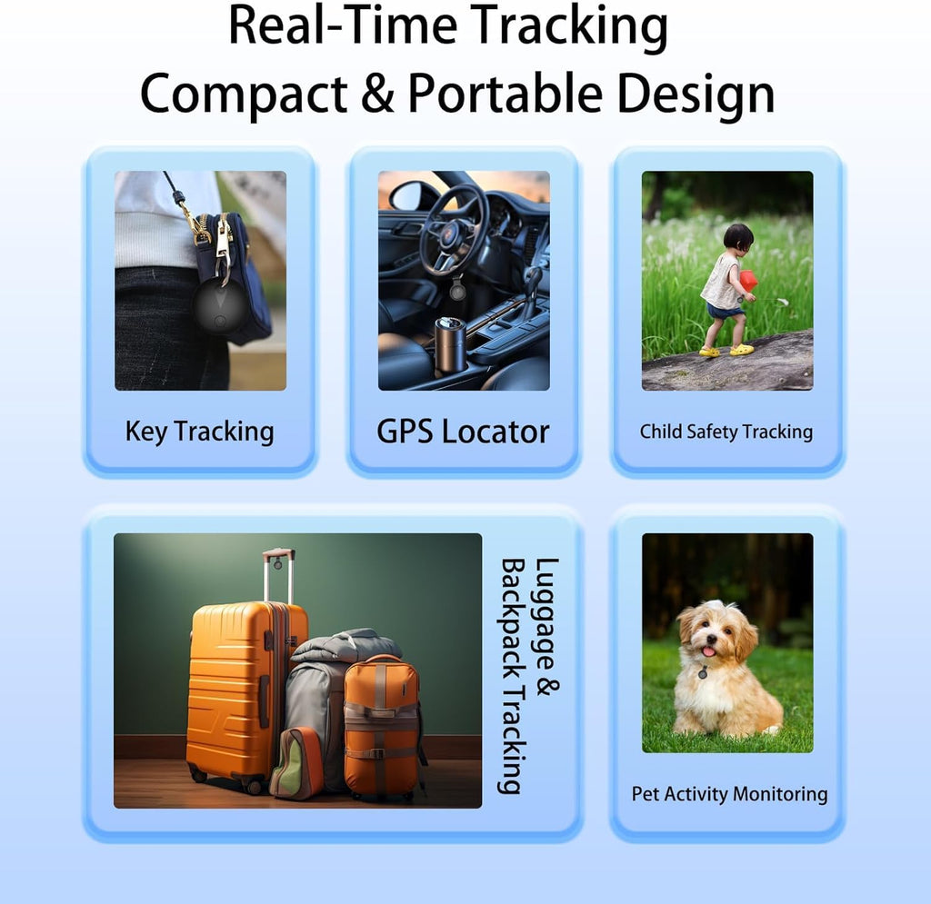 R0BTECH GPS Tracker for Dogs, Smart Collar with Real-Time Location - Pet Location Tracker with Holder, No Monthly Fee/No SIM Card, Works with iOS Find My, Ultra-Slim, IP68 Waterproof, Reliable Performance