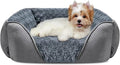 R0BTECH Rectangle Washable Orthopedic Dog Bed for Small, Medium and Large Dogs, Soft Calming, Sleeping Puppy Bed Durable Pet Cuddler with Anti-Slip Bottom, S (20"x19"x6")