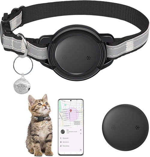 Google Android Cat Tracker Collar, Mini Cat GPS Tracker, Smart Pet Activity Trackers, No Subscription, GPS Cat Collar Certified Finder, Anti-Lost, Finder Tag for Vehicles, Pets, Kids, Items 1 Pack