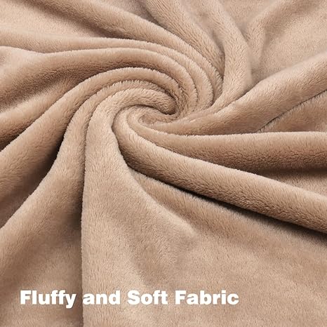 R0BTECH Dog Blanket Washable for Puppy: 4 Packs Dog Blankets 40”x28” - Fluffy Soft Small Throw for Cat Puppy Kitten Dogs - Fleece Pet Blankets for Bed Sofa Car and Indoor - Grey and Khaki