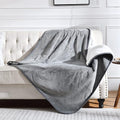 R0BTECH Waterproof Blanket for Bed Couch Sofa, Soft Liquid Pee Proof Pet Blanket for Dog Puppy Cat, Reversible Sherpa Fleece Furniture Protector (Grey, 50x60 inches)