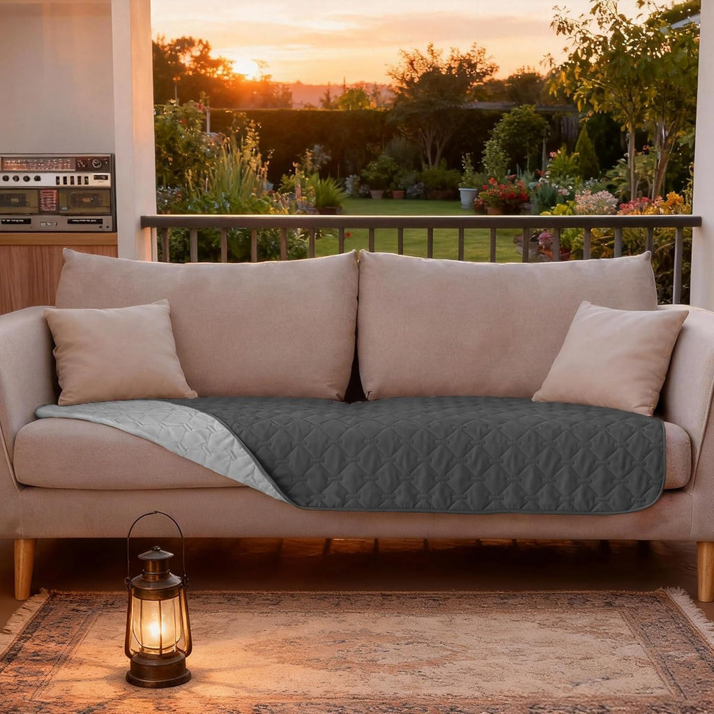 R0BTECH 3X Stronger Waterproof Pet Blanket, Scratch Proof Furniture Protector for Dogs Cats, Reversible Cover 30x70 Inch, Dark Grey/Light Grey