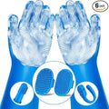 R0BTECH 6PCS Pet Grooming Kit for Dogs, Cats and Horses | Dog Washing Gloves | Cleanroom Gloves | Dog Bath Brush | Dog Bath Gloves | Dog Shampoo Brush | Dog Bath Supplies (Navy Blue)