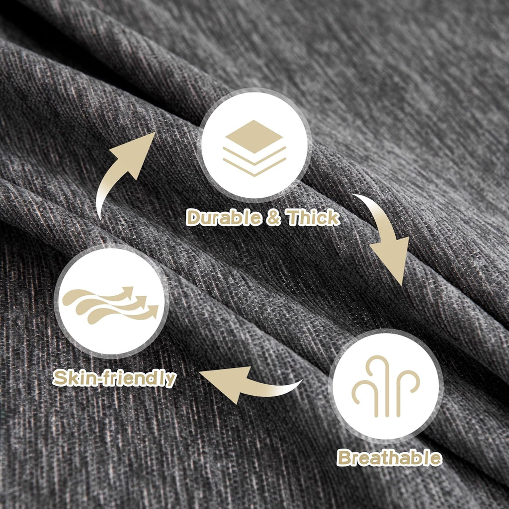 R0BTECH HOME Couch Cover for Dogs, Washable Couch Covers, Non Slip Sofa Cover, Couch Cover 2 Cushion Sofa Dogs Furniture Protector with Tassels, Chenille Sofa Slipcover for Pets, 71"x118", Dark Grey