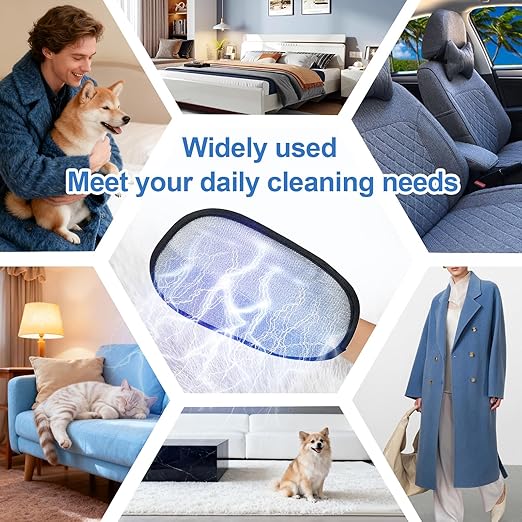 R0BTECH Pet Hair Removal Glove for Cats & Dogs, Upgraded Five-Finger Electrostatic Pet Hair Glove, Reusable Magic Brush Pet Hair Remover Tool for Laundry, Couch, Carpet, Car Seat
