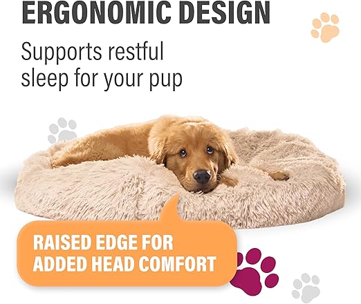 R0BTECH Pets Large Dog Bed, Calming Orthopedic Pet Bedding for Anxiety Relief, Joint Support & Comfort, Washable Dog Furniture, M 45lbs, Dark Grey