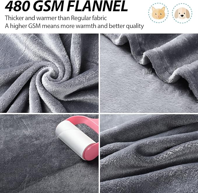 R0BTECH 8 Pieces Pet Blanket Soft Fleece Warm Sleep Mat for Dogs Cats Reversible Washable Blanket Fluffy Cute pet Supplies for Small Medium Large Puppy Kitten, 19.7X 27.6 Inches, 8 Colors